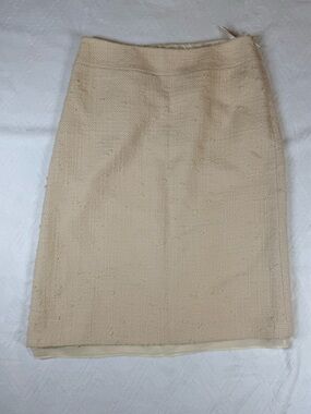 NWT Banana Republic Women's Size 4 Ivory Cream Wool Straight Pencil Skirt Career